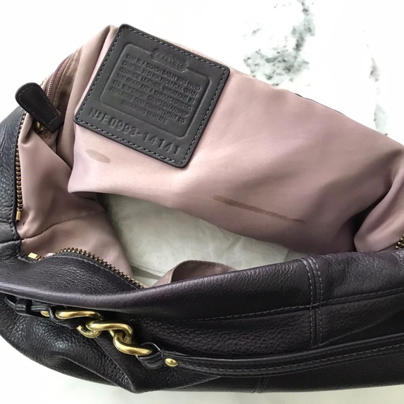 Coach purple leather handbag - Picture 9 of 9